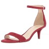 Nine West Women's Leisa Su Suede Heeled Sandal, Red, 10.5 M US - Sandalias - $60.69  ~ 52.13€