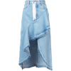 OFF-WHITE asymmetric denim skirt - Krila - 