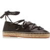 OFF WHITE black leather espadrille - フラットシューズ - 