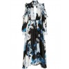 OFF-WHITE floral flared silk midi dress - Dresses - 