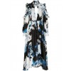 OFF-WHITE floral flared silk midi dress - Kleider - 