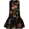 OSCAR DE LA RENTA black floral dress - ワンピース・ドレス - 