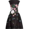 OSCAR DE LA RENTA black floral dress - Kleider - 