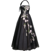 OSCAR DE LA RENTA black floral dress - sukienki - 