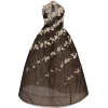 OSCAR DE LA RENTA dark brown floral - sukienki - 