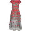 OSCAR DE LA RENTA floral appliqué tulle - sukienki - 