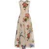 OSCAR DE LA RENTA ivory floral dress - Obleke - 