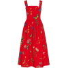 OSCAR DE LA RENTA red floral dress - 连衣裙 - 