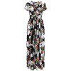OUGES Women's V-Neck Pattern Pocket Maxi Long Dress - Dresses - $32.99 