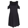 OUGES Women's Cold Shoulder Ruffle Sleeves Summer Dress - Vestiti - $18.99  ~ 16.31€