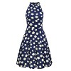 OUGES Women's Halter Neck Floral Summer Casual Sundress - Dresses - $24.99 