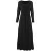 OUGES Women's Long Sleeve Pleated Casual Maxi Dresses With Pockets - 连衣裙 - $35.99  ~ ¥241.15