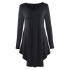 OUGES Women's Long Sleeve V Neck Tunic Loose T-Shirt Dresses - Dresses - $18.99 