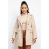 Oatmeal Double-breasted Solid Coat - Jakne i kaputi - $46.75  ~ 296,98kn