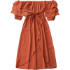 Off Shoulder Asymmetrical Dress  - sukienki - 