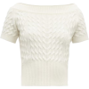 Off The Shoulder Cable Knit Wool Blend S - Jerseys - 