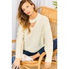 Off White Chocker Neck Oversize Sweater - Pullovers - $52.25 