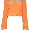 Off the Shoulder Split Sleeve Top - 半袖衫/女式衬衫 - $4.99  ~ ¥33.43