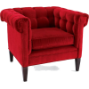 Old Hickory Tannery Red Tufted Chair - インテリア - 