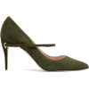 Olive Green Heels - Klasyczne buty - 