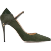 Olive Green Suede - Klasične cipele - 