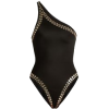 One Shoulder Black Swimsuit - Costume da bagno - 