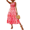 One Shoulder Floral Summer Dress - Dresses - $32.00 