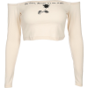 One-shoulder printed short-sleeved T-shi - Long sleeves t-shirts - $19.99  ~ £15.19