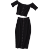 One-shoulder thread button T-shirt skirt - Платья - $35.99  ~ 30.91€