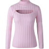 Open Chest Turtleneck Sweater - Long sleeves shirts - 