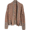 Open-Front Textured Shawl Collar Cardiga - Swetry na guziki - 