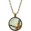 Orange Monarch Butterfly Necklace Pendan - ネックレス - 