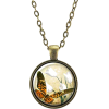 Orange Monarch Butterfly Necklace - Collares - 
