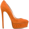 Orange Suede Pumps - Klasični čevlji - 