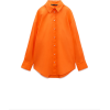 Orange button down shirt - 半袖衫/女式衬衫 - 