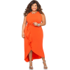 Orange evening dress (Ashley Stewart) - sukienki - 