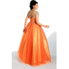 Orange evening gown (DH Gate) - Dresses - 