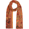 Orange floral wool scarf V&A shop - Szaliki - 