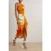 Orange swirl dress - Dresses - 