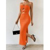 Orange vacation dress - Dresses - 