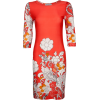 Oriental Floral Jersey Dress - Obleke - 