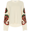 Oscar De La Renta Floral-Embroidered Woo - Pullover - 