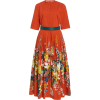 Oscar de la Renta Floral-Print Cotton-Bl - Dresses - 