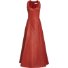 Oscar de la Renta Leather Midi Dress - Vestidos - 
