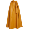 Oscar de la Renta Leather Midi Skirt - Spudnice - 