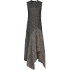 Oscar de la Renta Plaid-Paneled Wool-Ble - sukienki - $3.89  ~ 3.34€