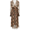 Oscar de la Renta Printed Full Sleeve V - sukienki - 