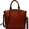 Ostrich printed top handle satchel - Hand bag - $80.00  ~ £60.80