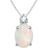 Oval Cabochon Opal Pendant - ネックレス - $389.00  ~ ¥43,781