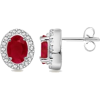 Oval Ruby Earrings - Kolczyki - $749.00  ~ 643.30€